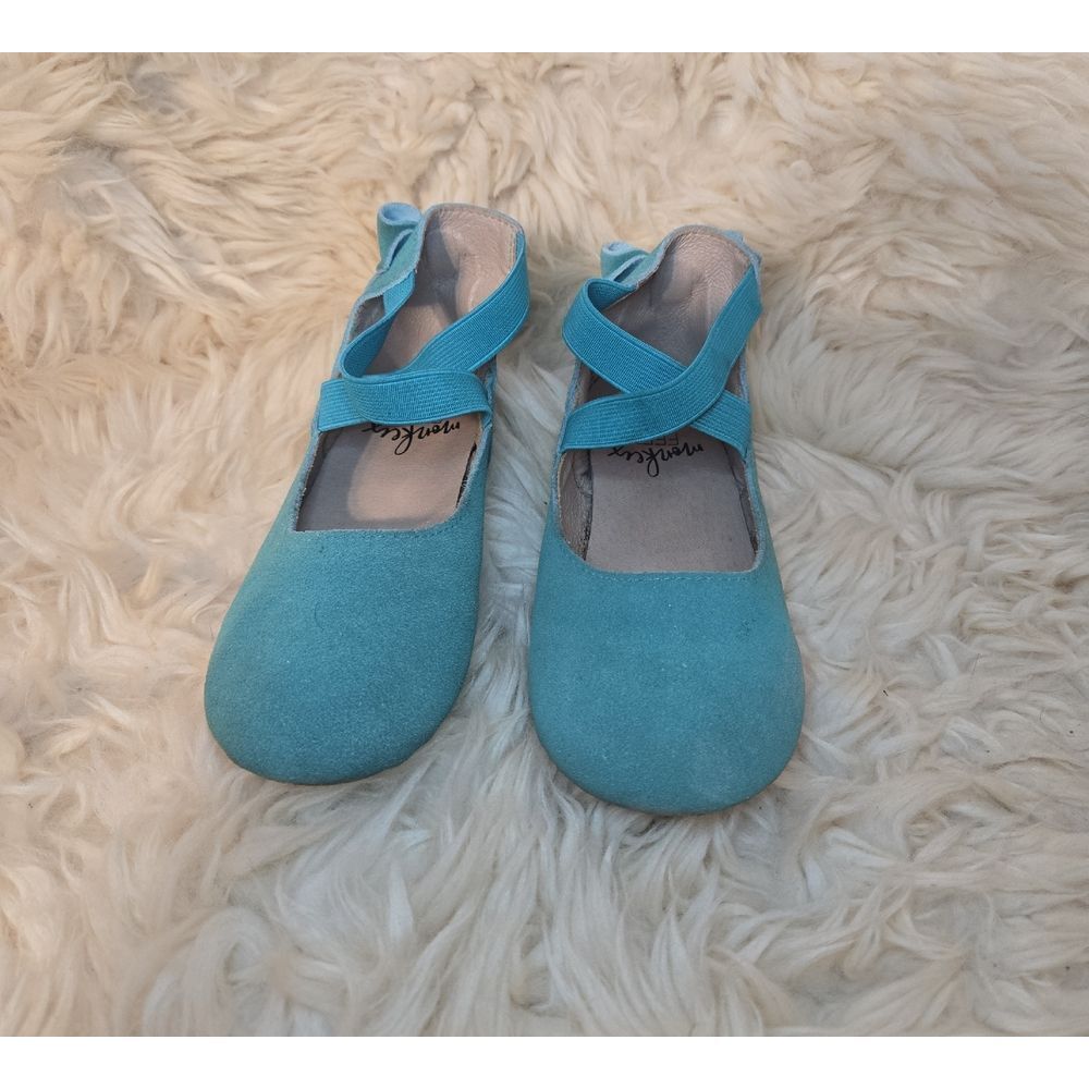 Monkey Feet Turquoise Kids Dress Shoes